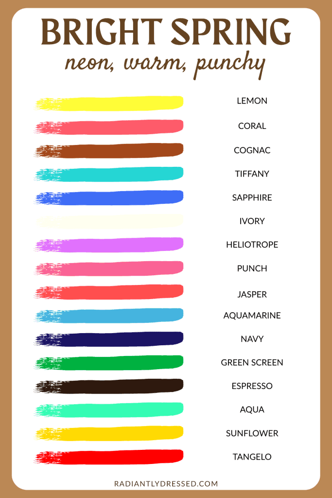 bright spring color palette