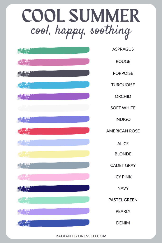 cool summer color palette