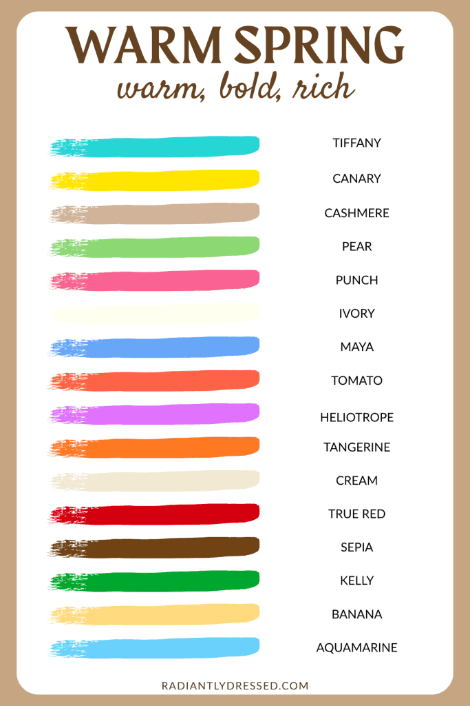 warm spring color palette