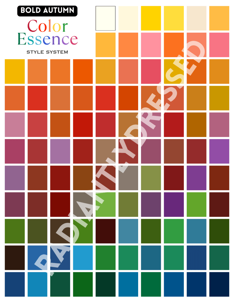 bold autumn color palette