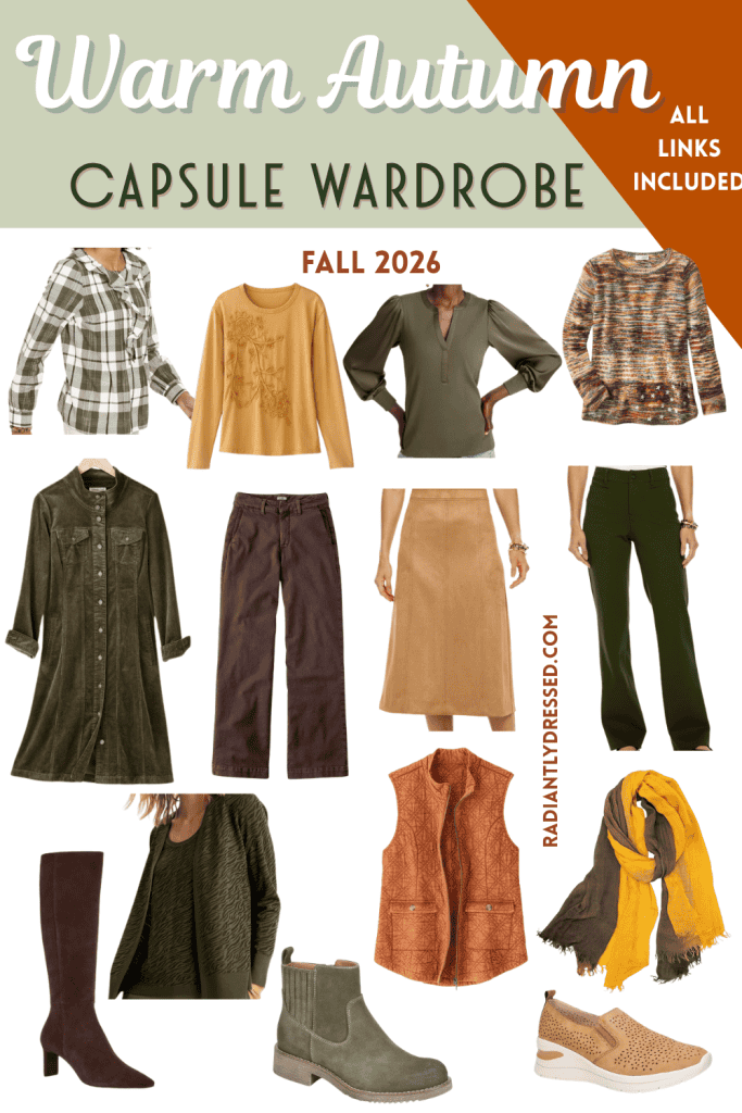 warm autumn capsule wardrobe fall 2026