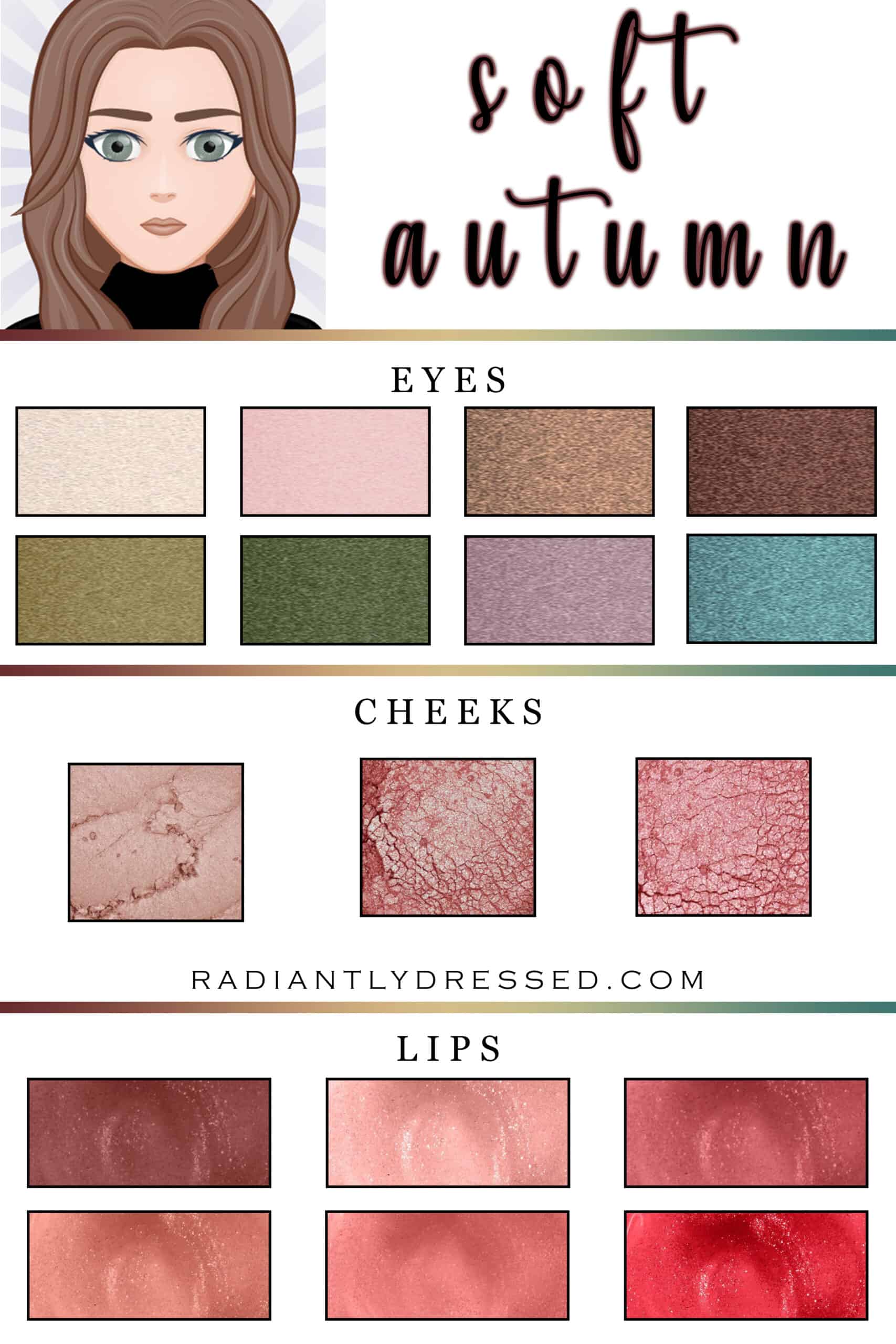 The best makeup for soft autumn.