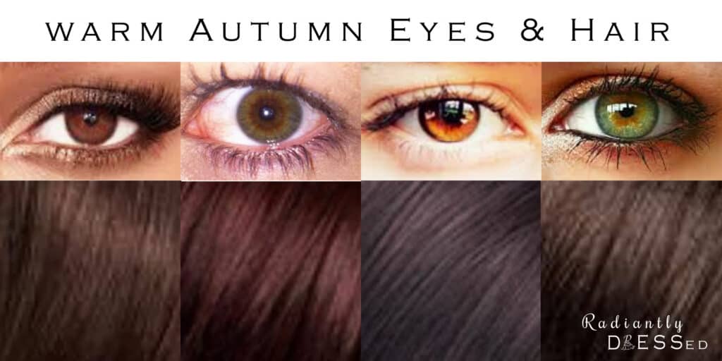 Warm Autumn Hair and Eye Examples