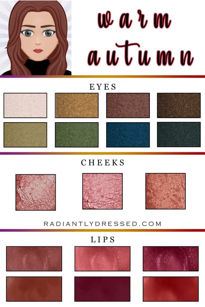 Makeup options for the warm autumn woman