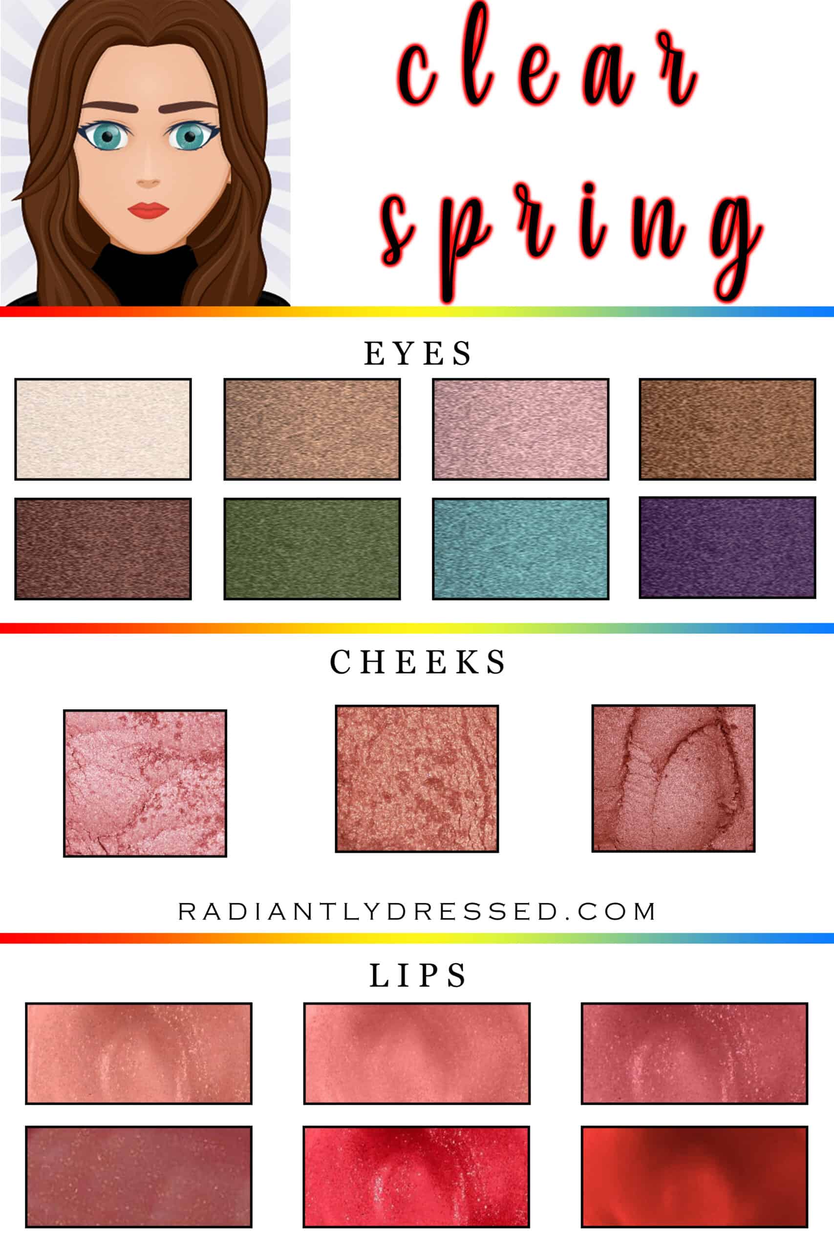 The best makeup for clear spring.