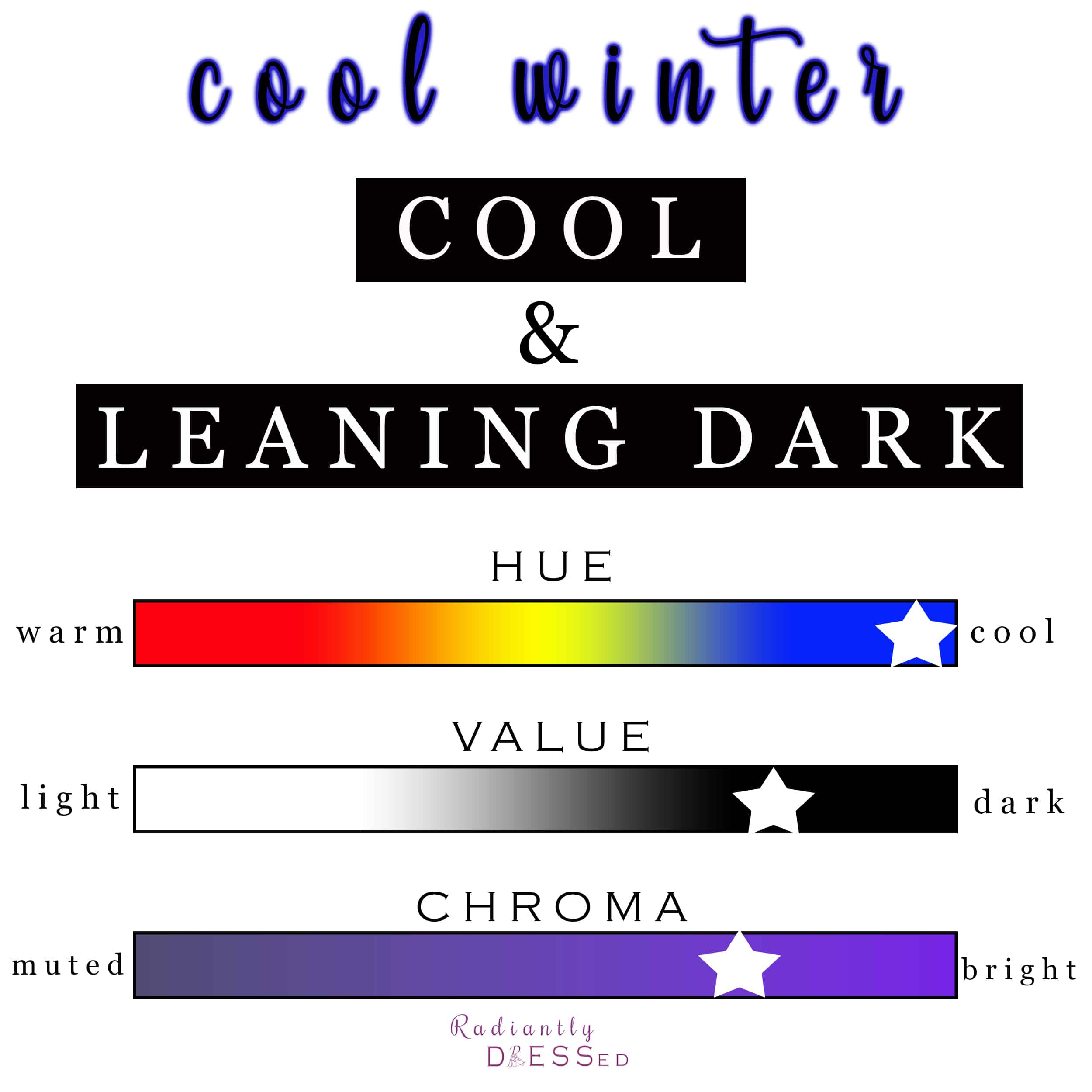 Cool winter is cool, leaning dark.