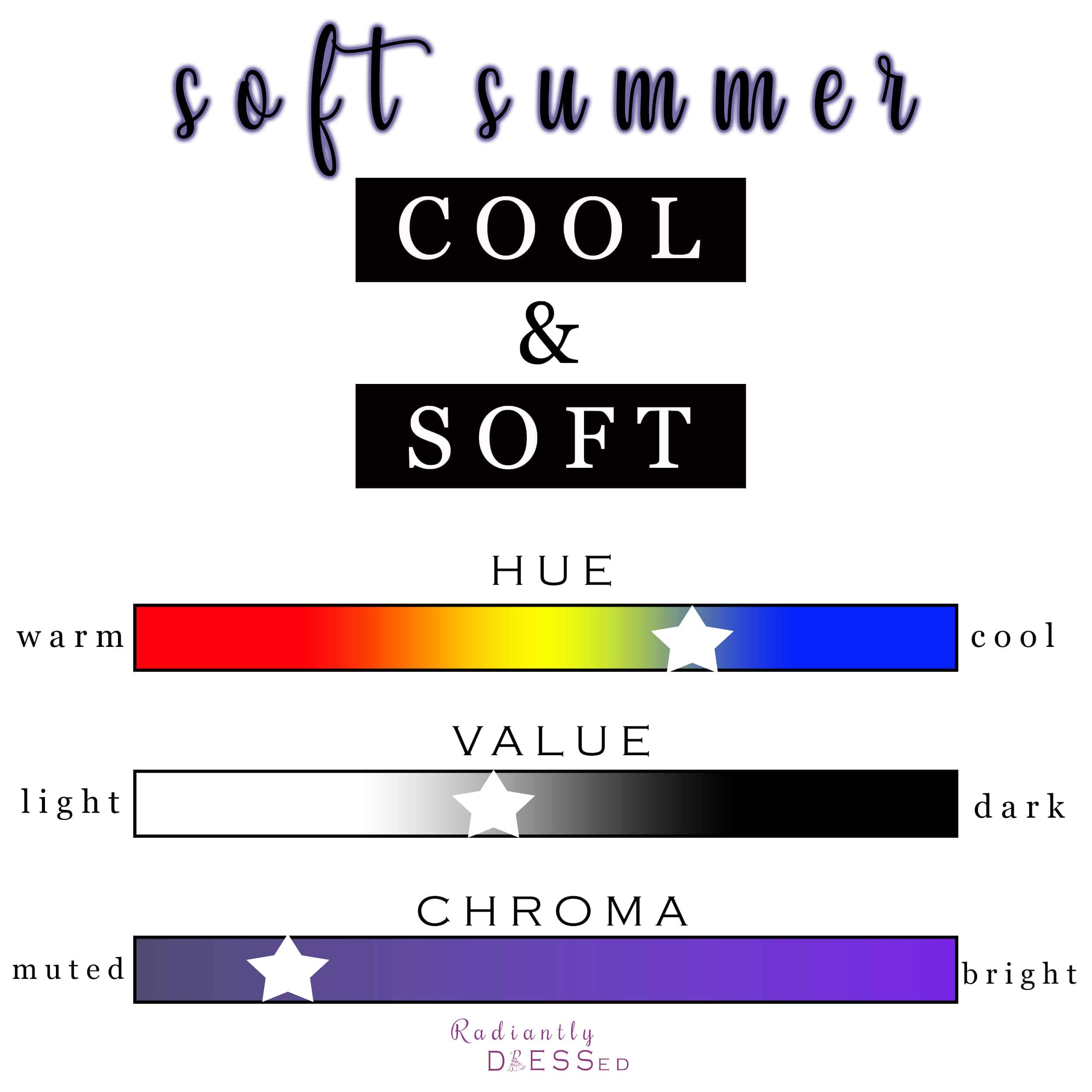 Soft Summer is cool and soft.