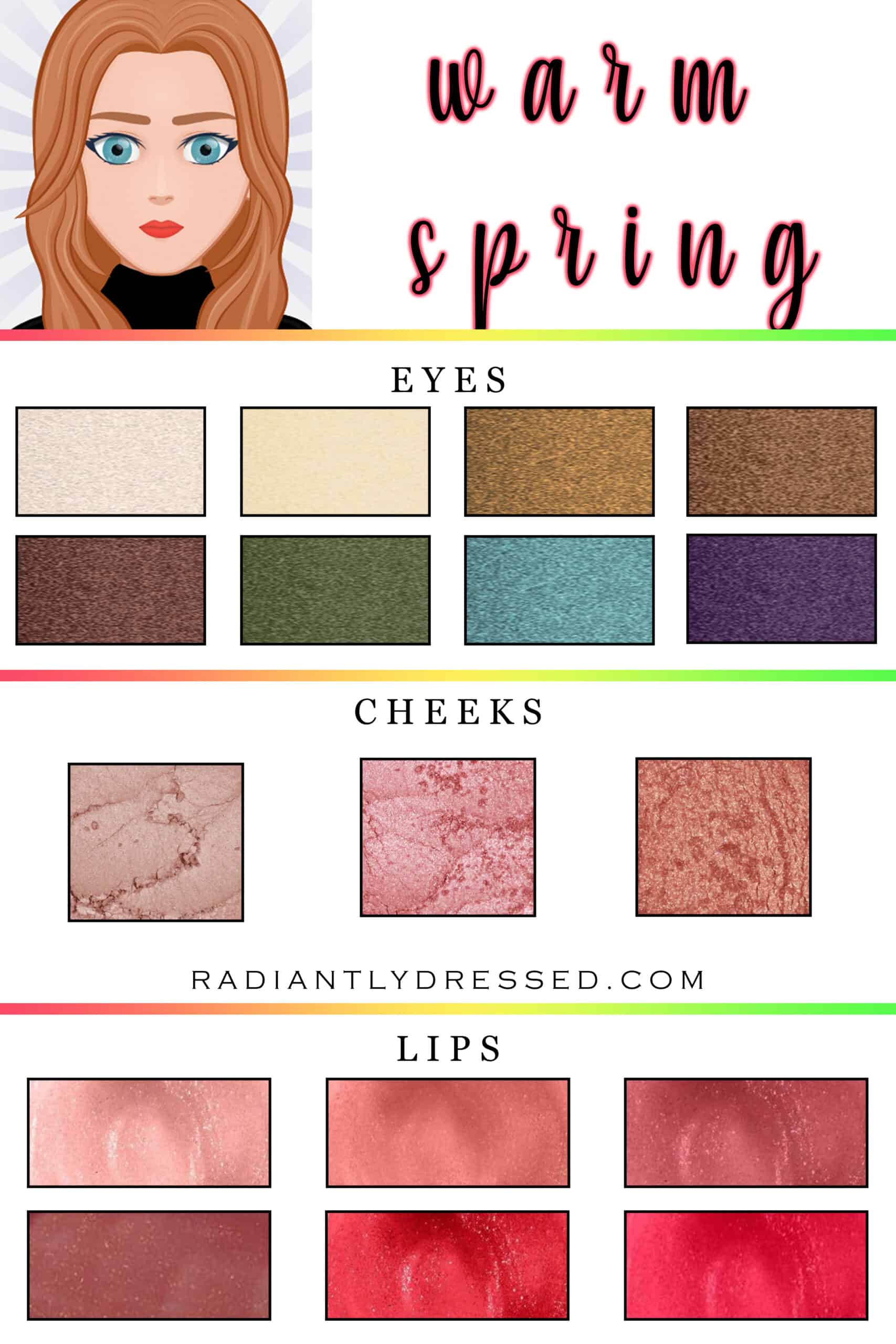 warm spring colors makeup