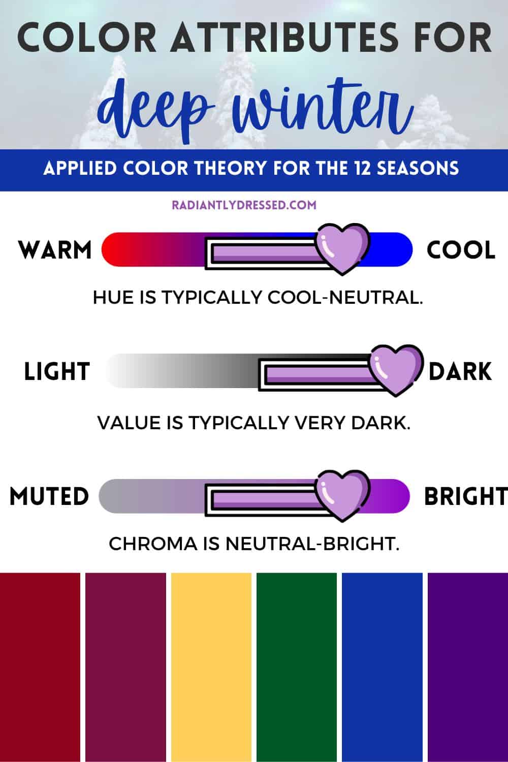 deep winter color attributes