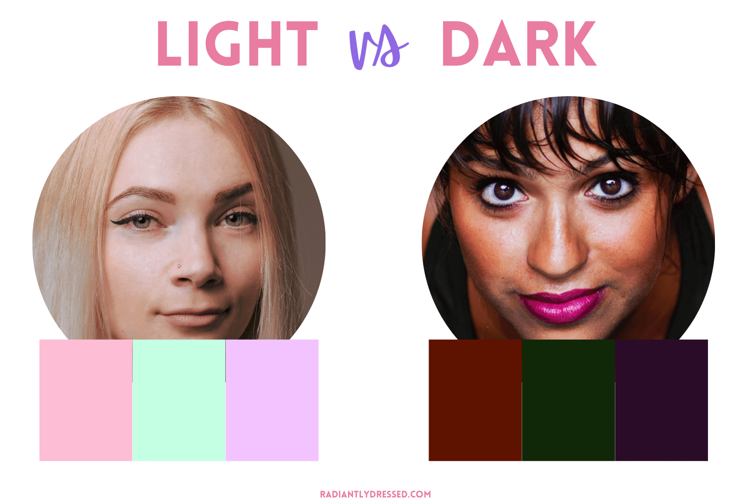 color analysis light vs dark