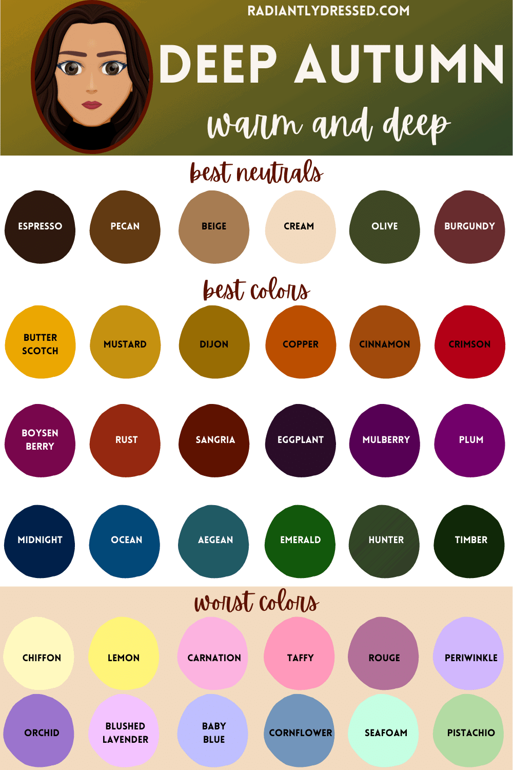 deep autumn color palette