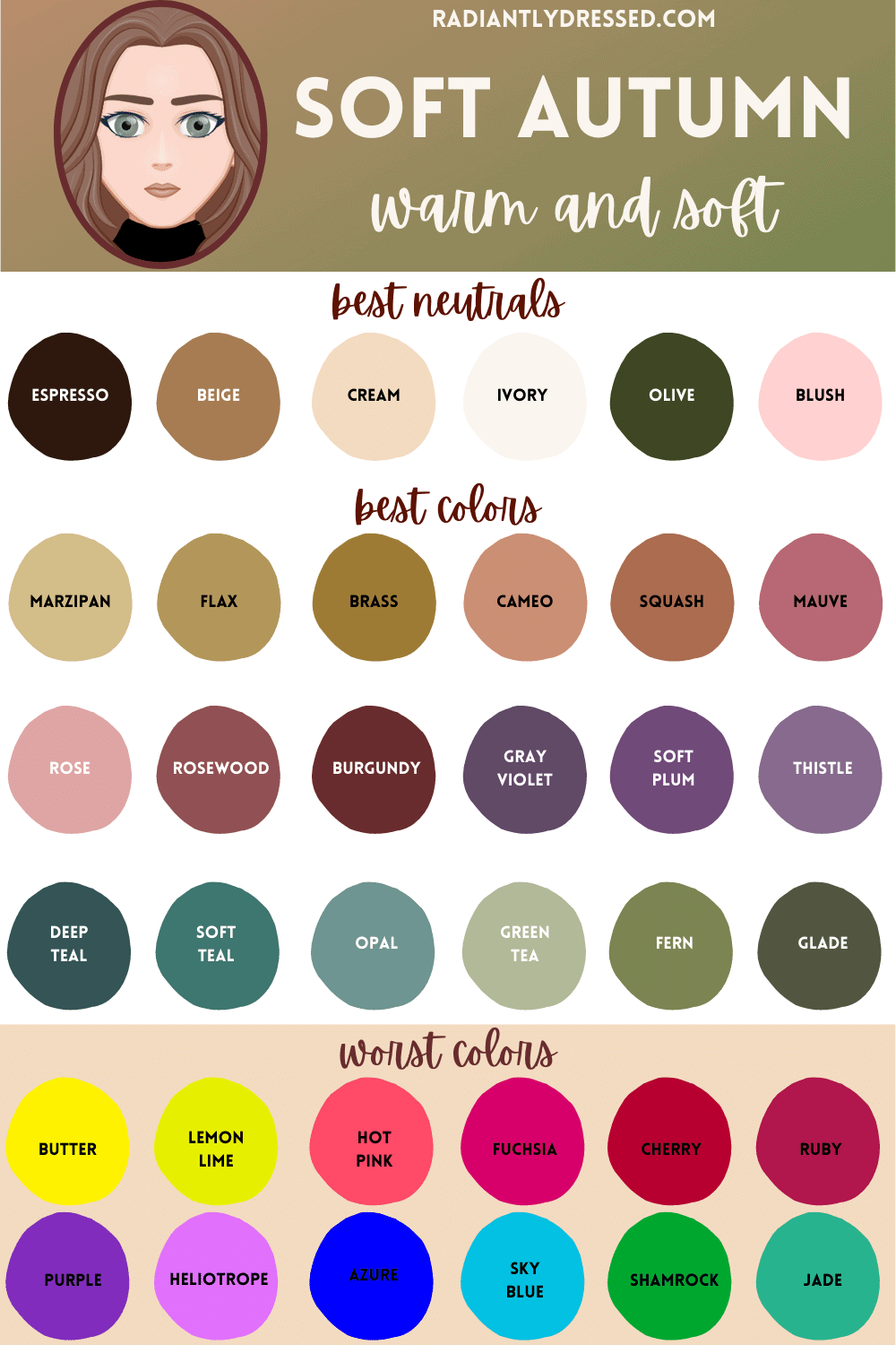 Guide to the Soft Autumn Seasonal Color Palette