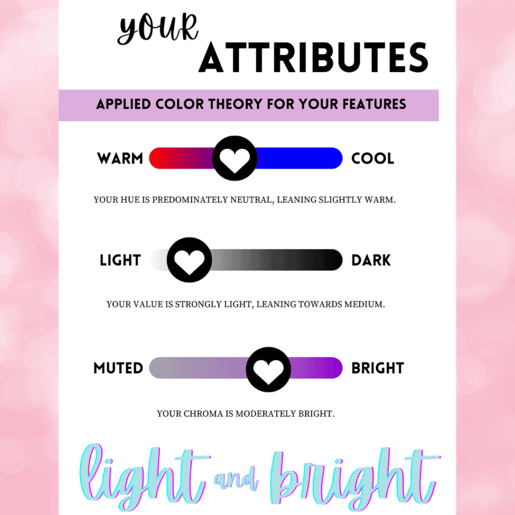 virtual color analysis attributes