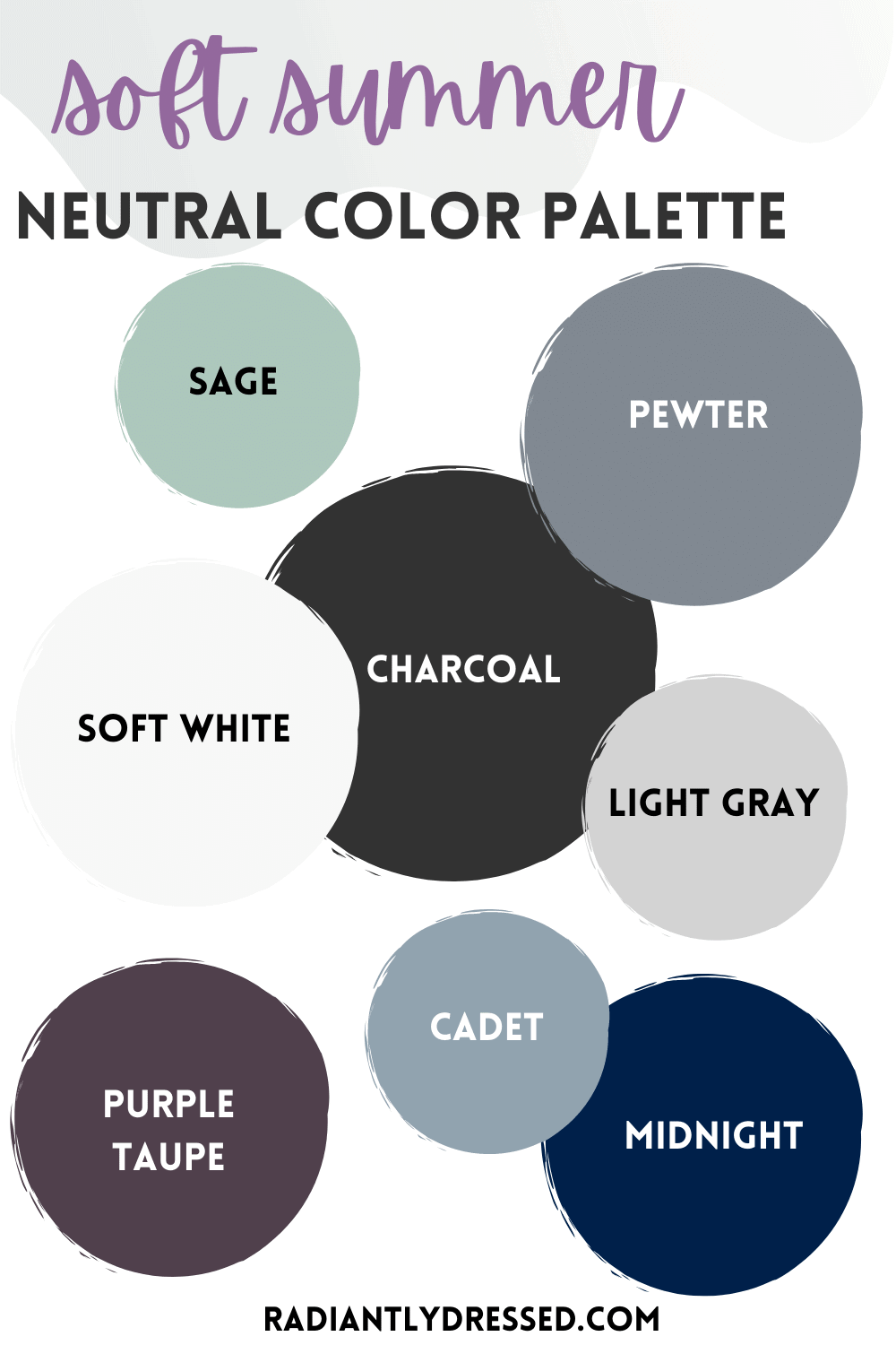 Soft Summer Neutral Wardrobe Color Palette