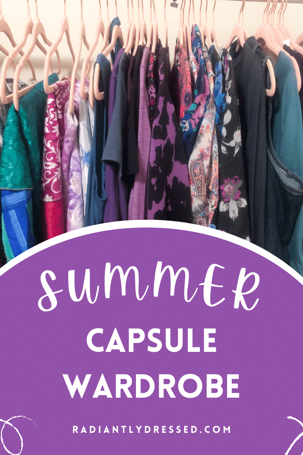 colorful summer capsule wardrobe pin