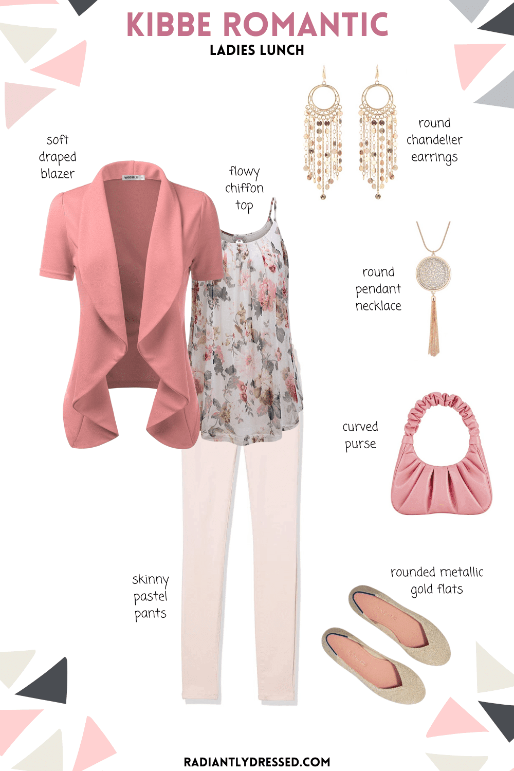 kibbe romantic spring outfit
