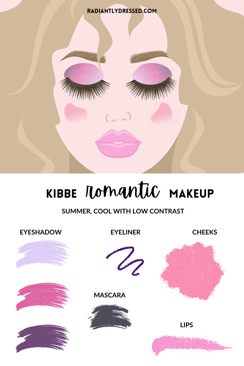 kibbe romantic makeup for summer types