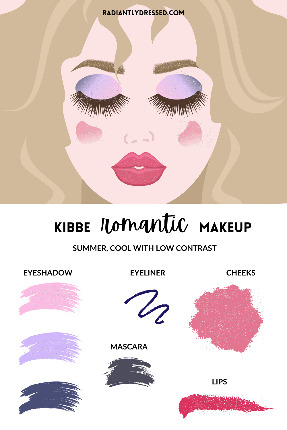 kibbe romantic makeup for summer types