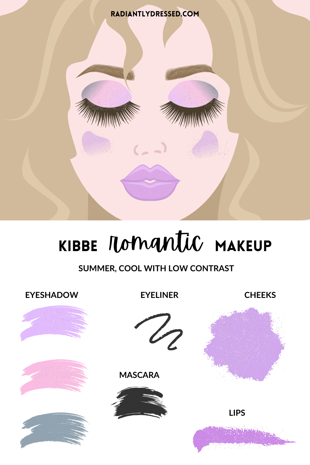 kibbe romantic makeup for summer types