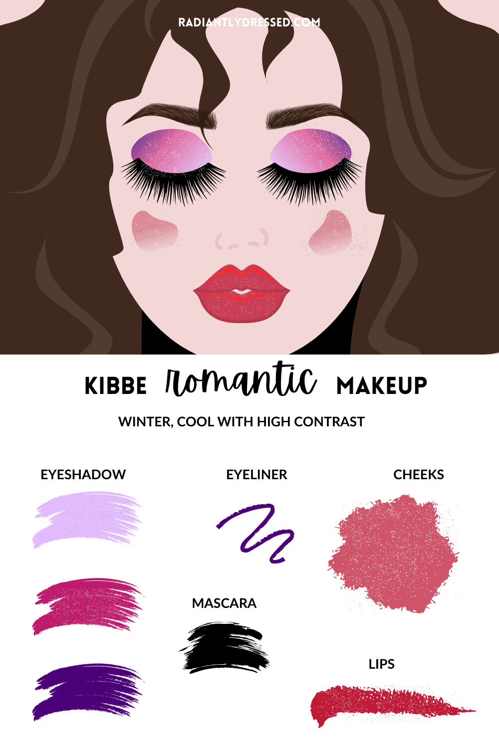 kibbe romantic makeup for winter types