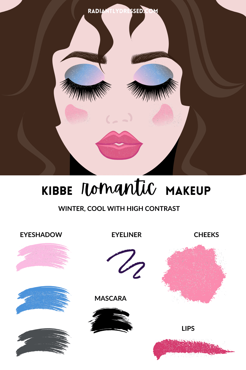 kibbe romantic makeup for winter types