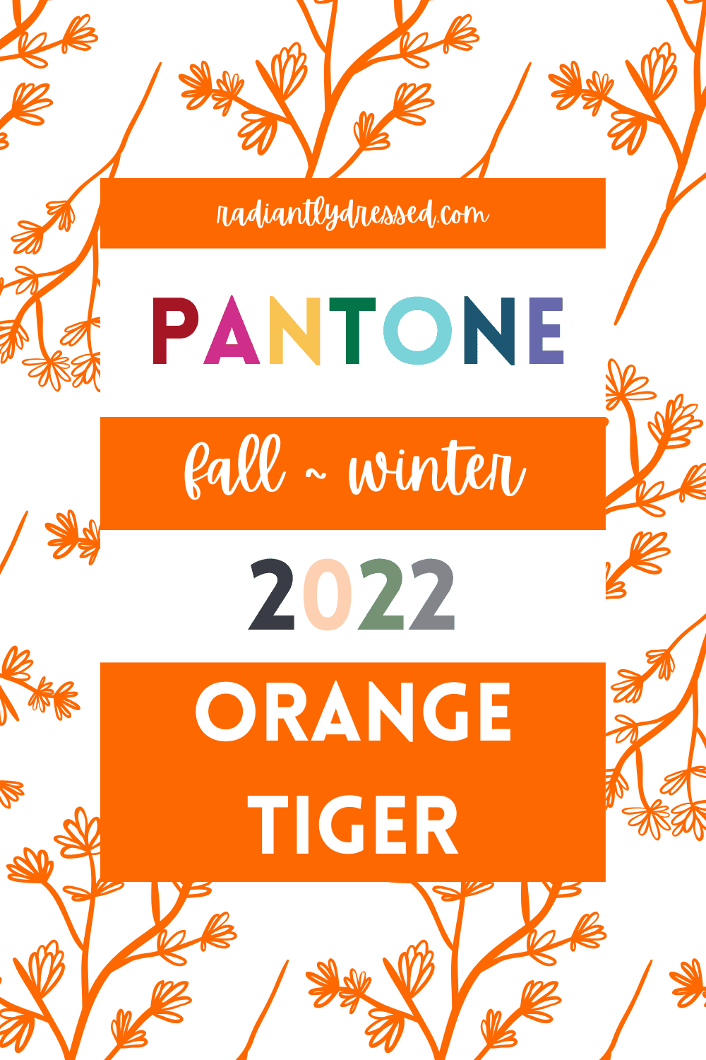 Pantone Orange Tiger Pin
