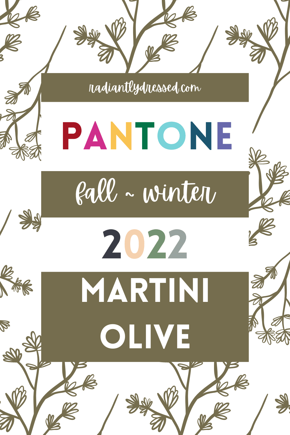 pantone martini olive pin