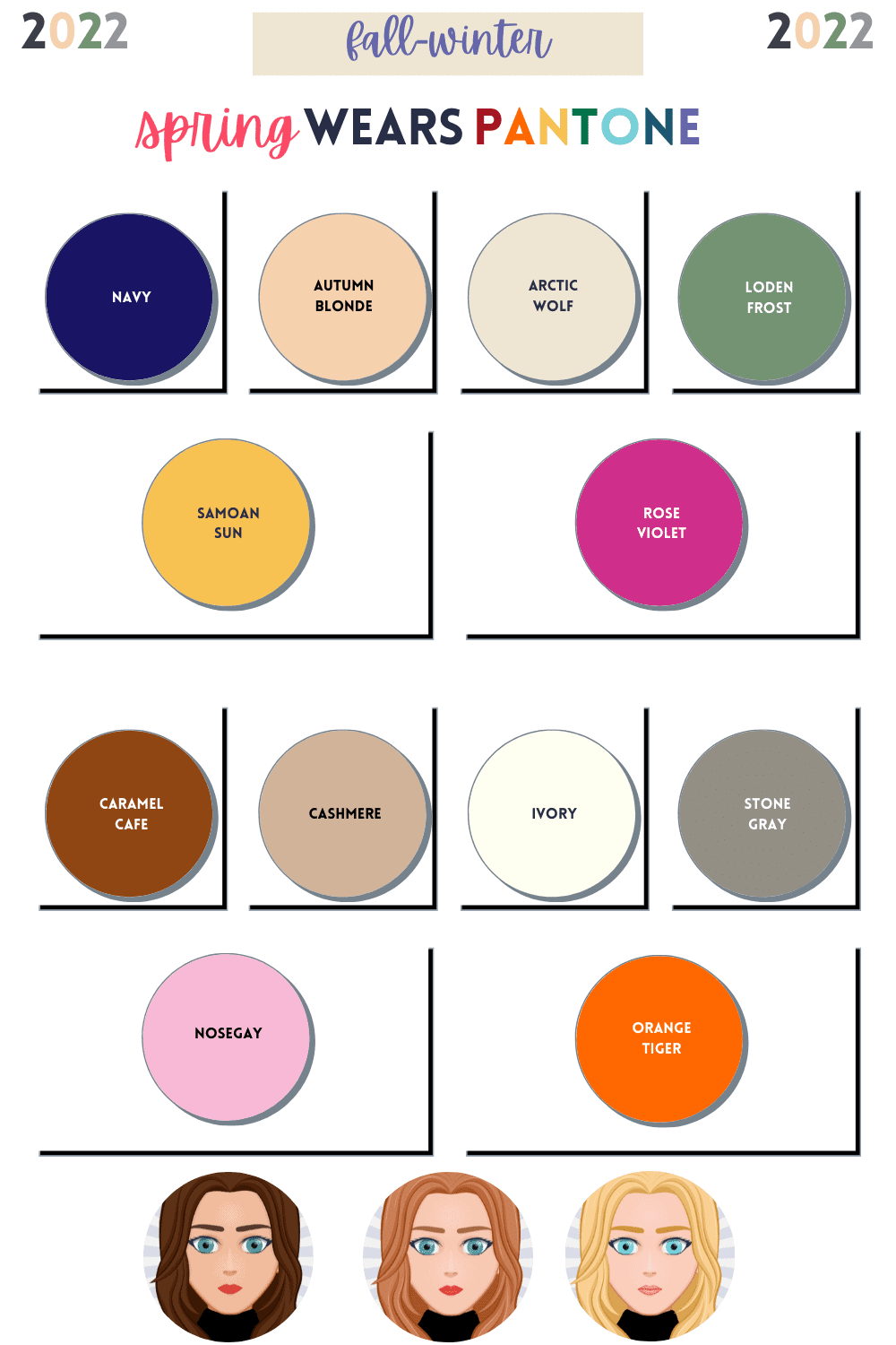 spring seasons wear pantone colors fall/winter 2022