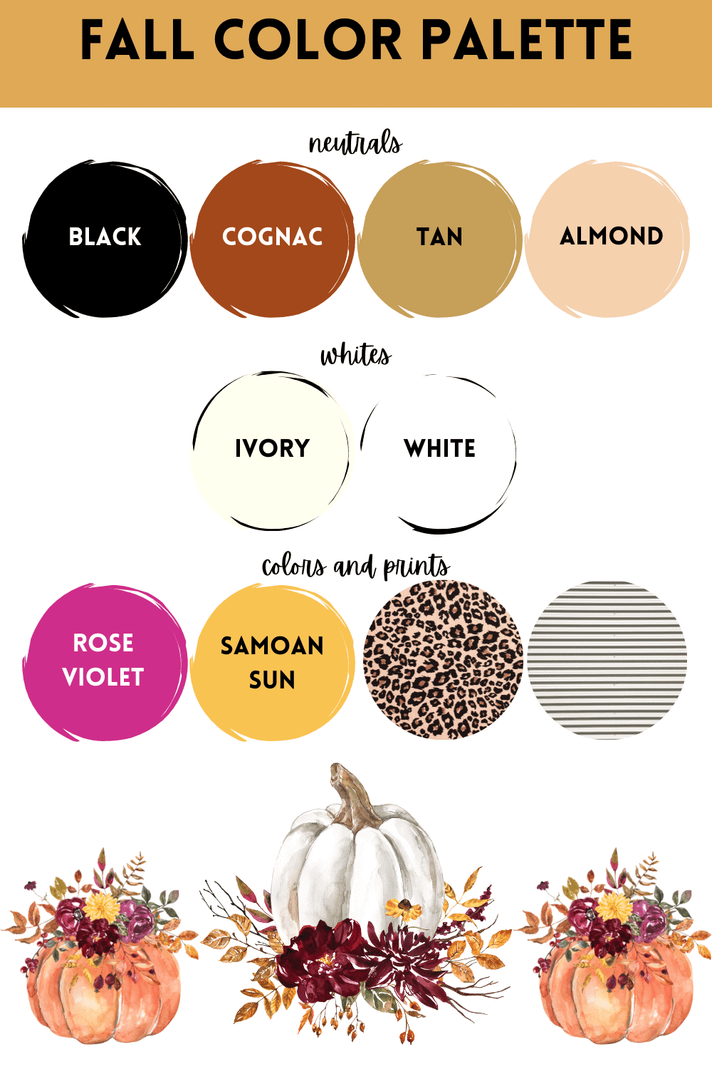 Fall capsule wardrobe color palette