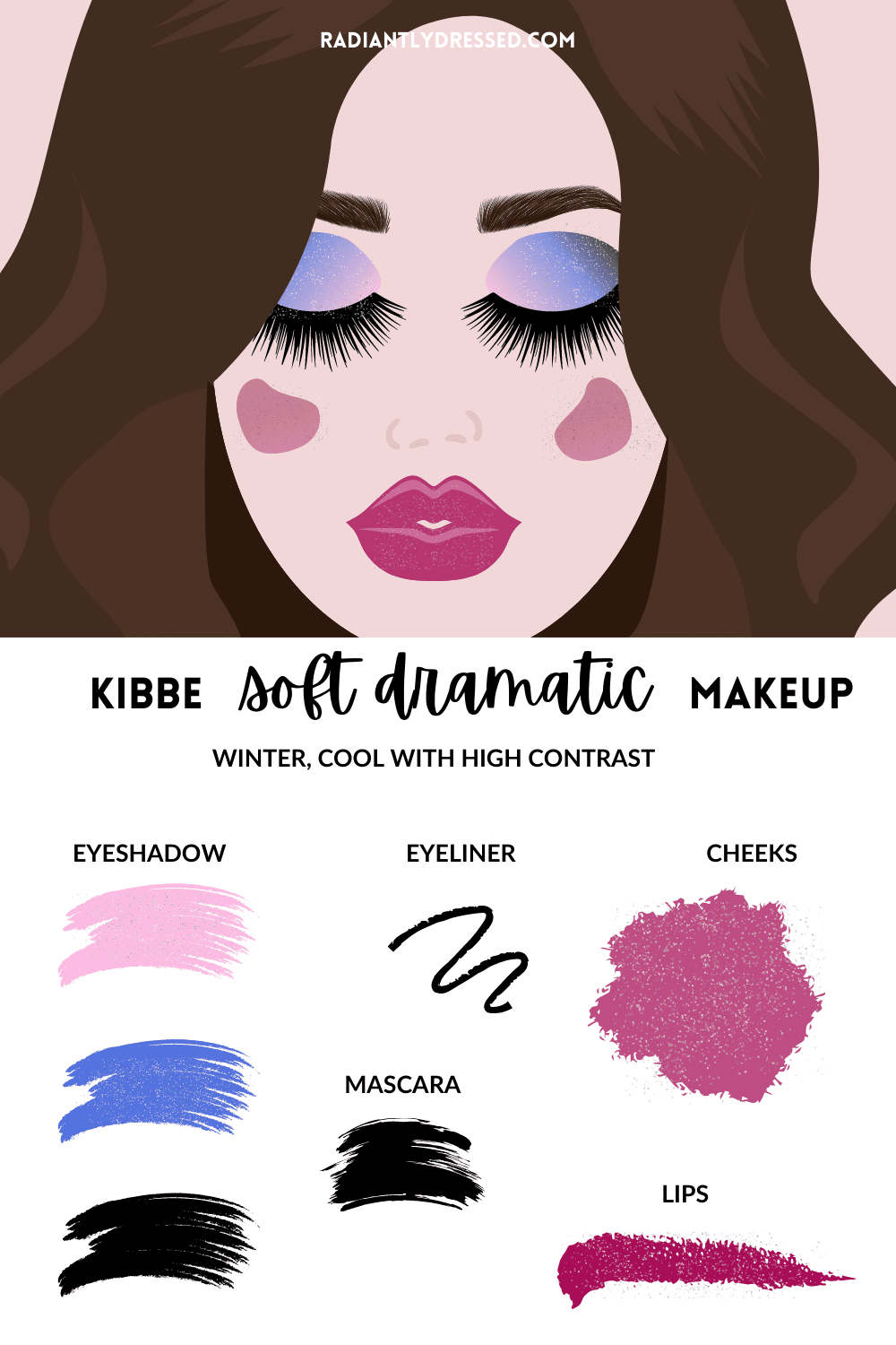 kibbe soft dramatic winter makeup