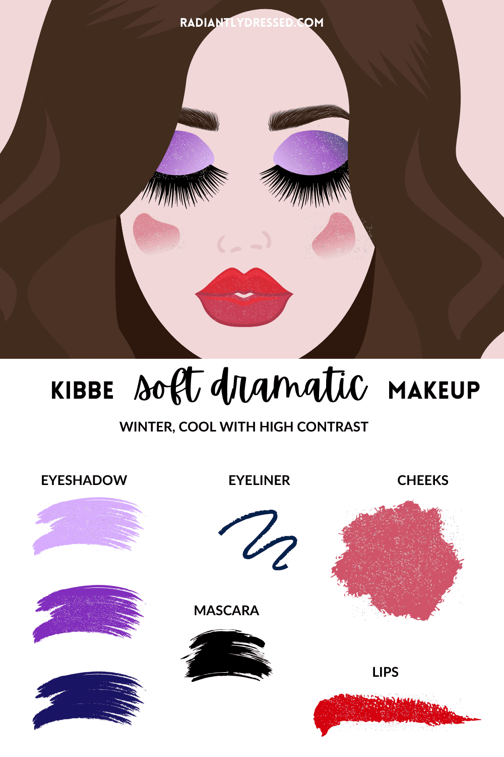 kibbe soft dramatic winter makeup