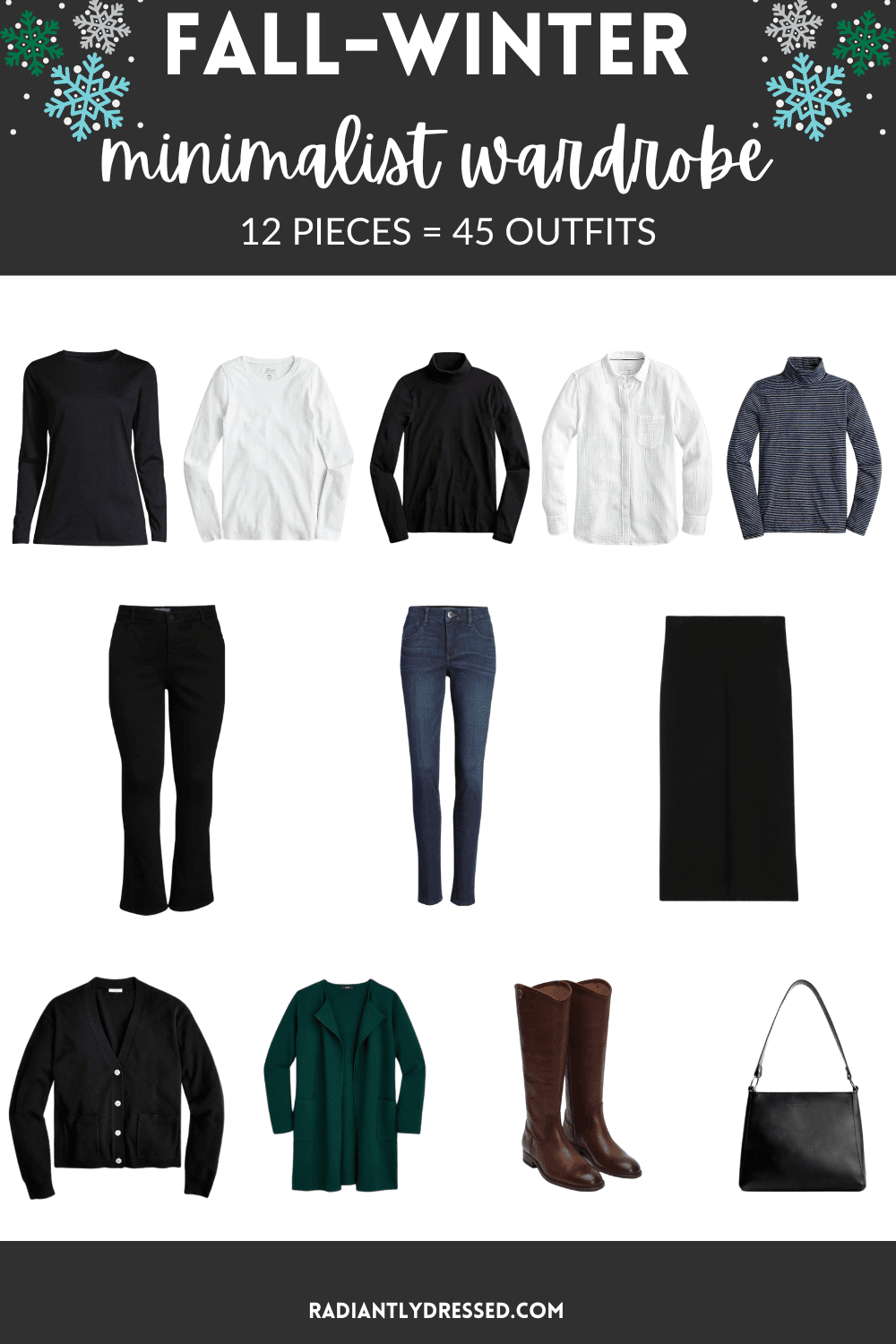 Fall Winter Capsule Wardrobe Checklist - Brunette from Wall Street