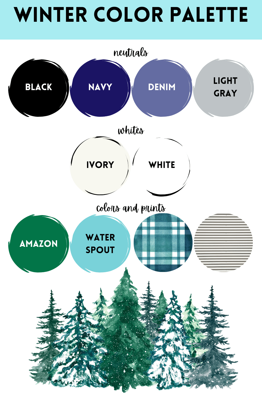 winter capsule wardrobe color palette