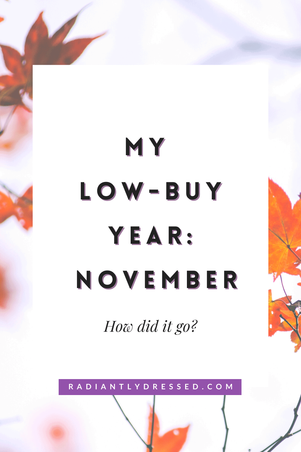 no buy november low buy