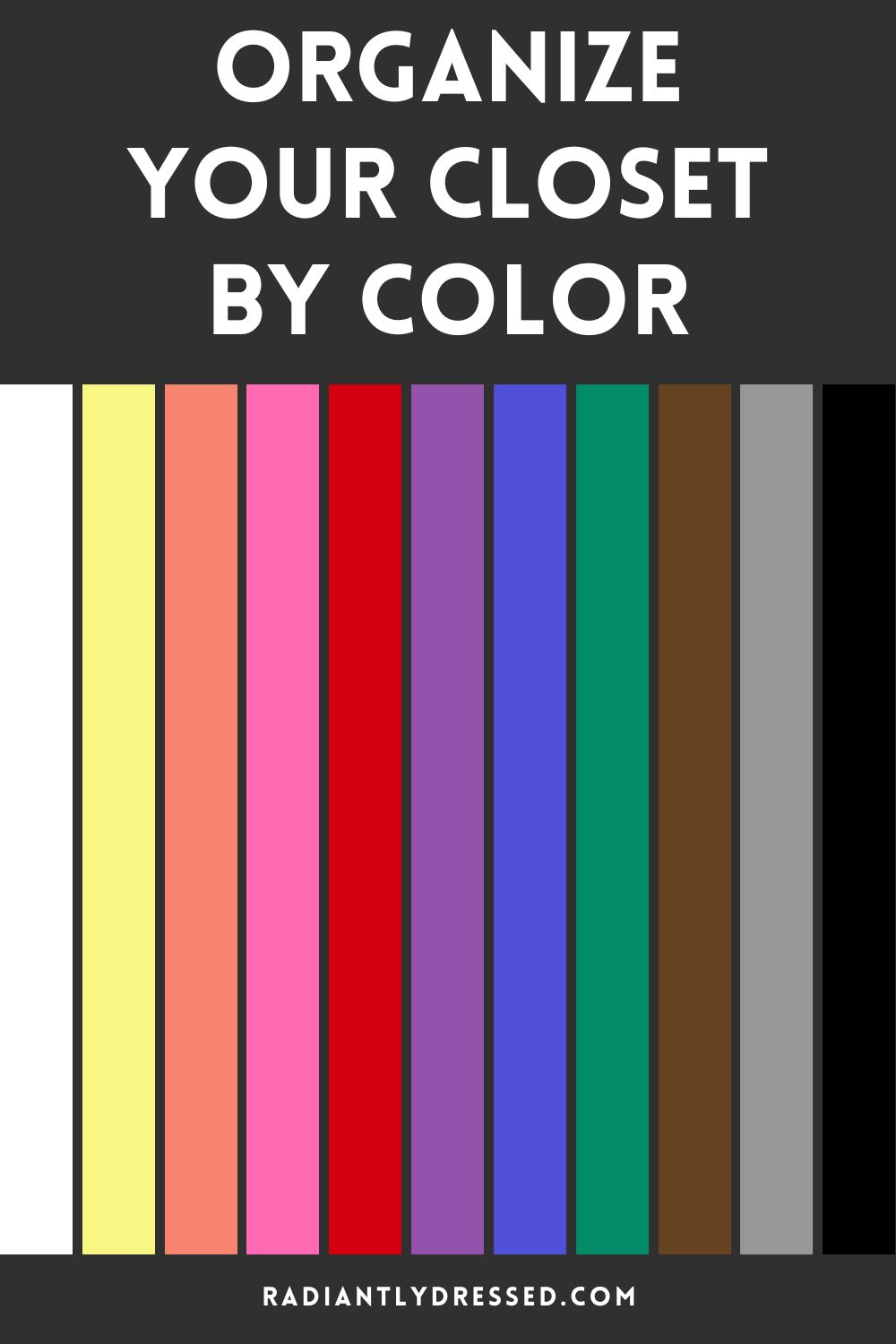 color organized closet
