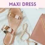 how to accessorize a maxi dress accessories on white background