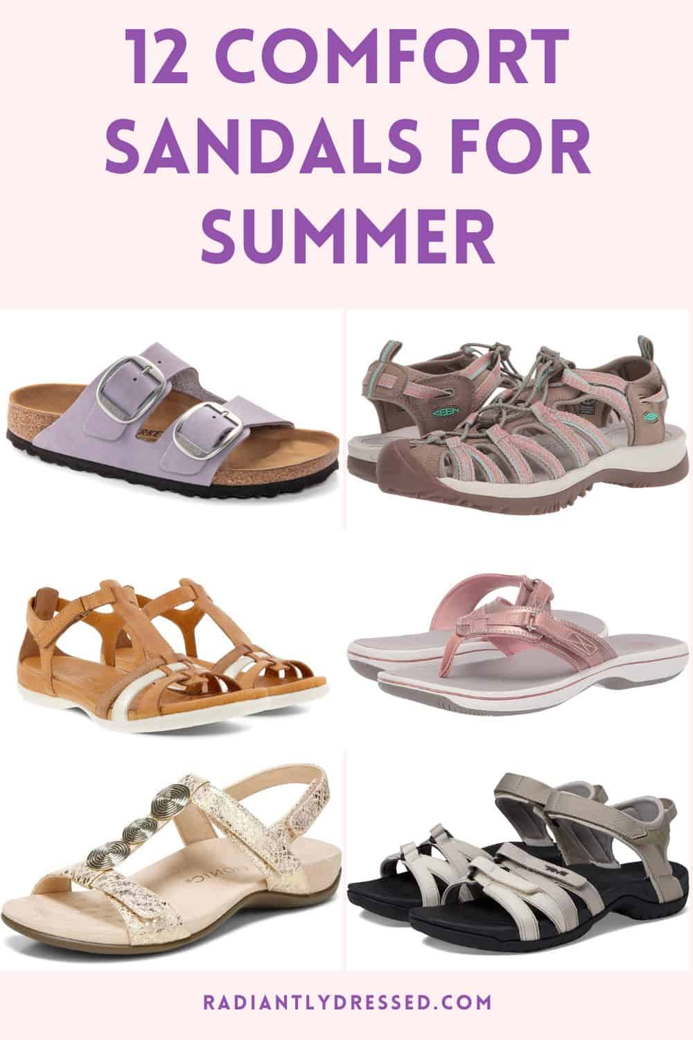 comfort sandals for summer for women over 40