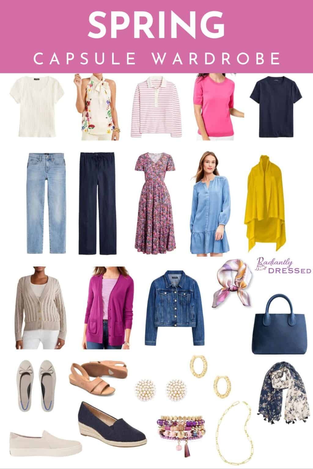 Create a Fresh Spring Capsule Wardrobe with These Clothing 25 Items