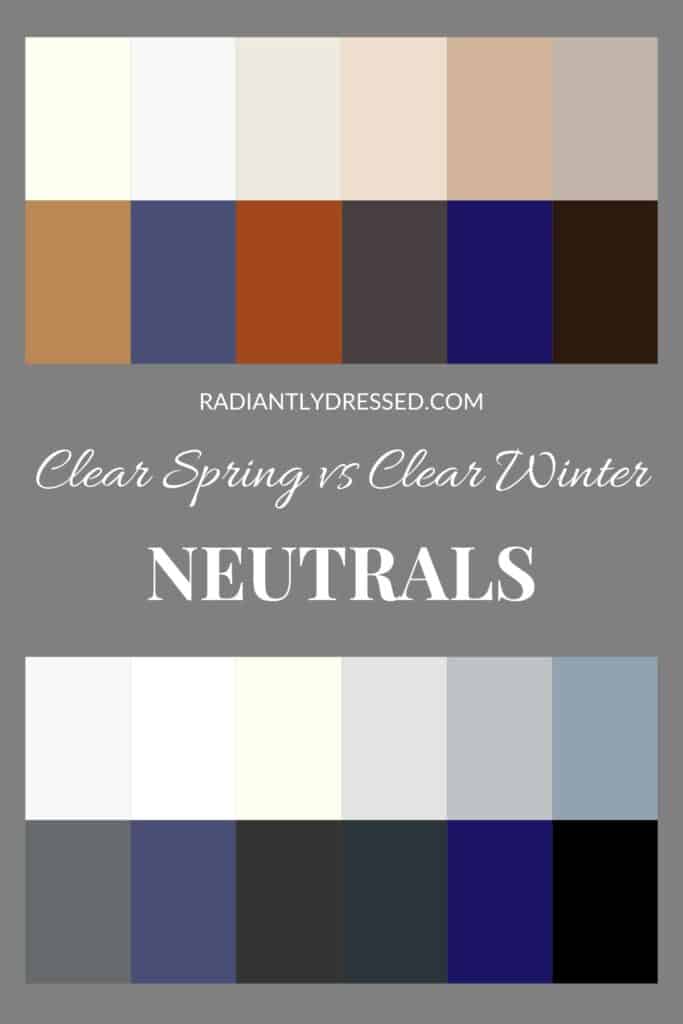 clear spring vs clear winter neutrals