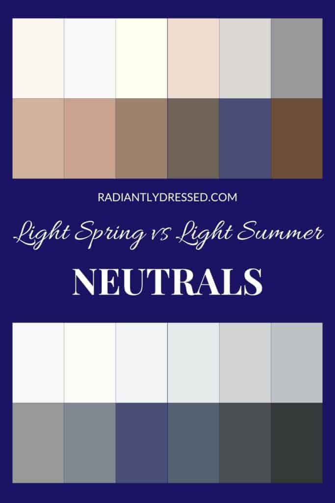 light spring vs light summer neutrals