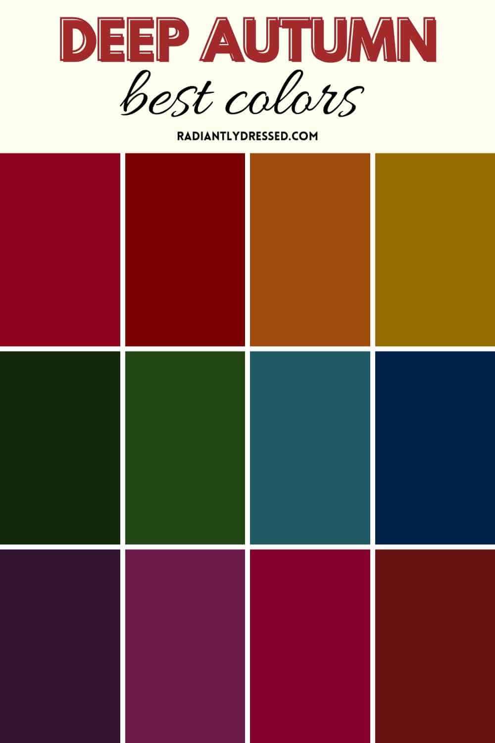 Deep Autumn: Color Palette, Capsule Wardrobe, and Ultimate Guide at ...