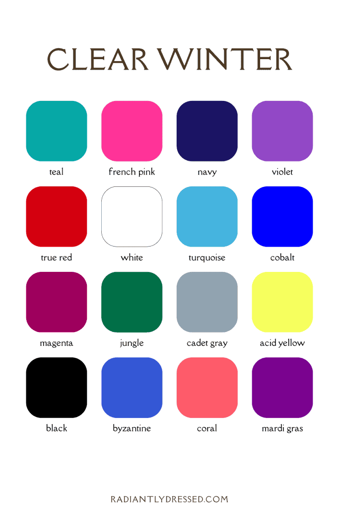 bright winter colors