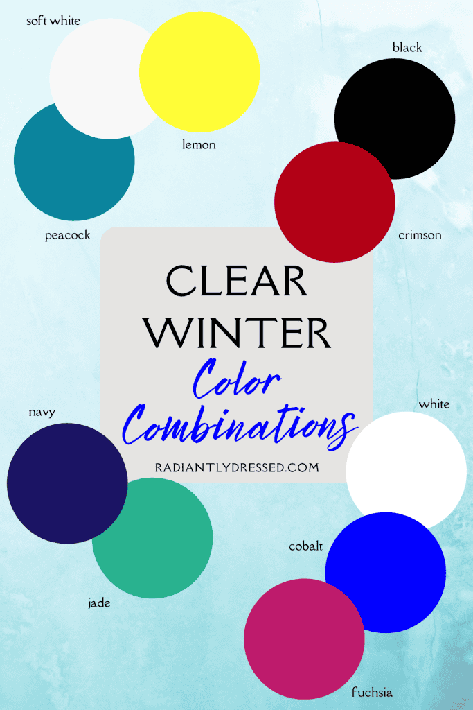 clear winter color combinations