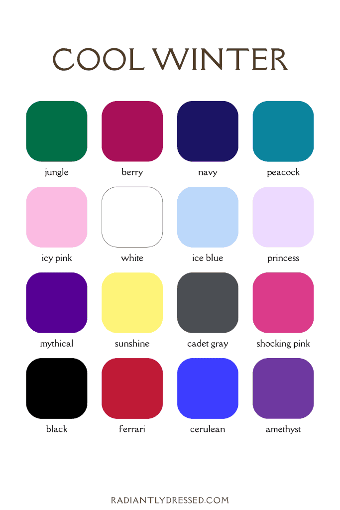 cool winter colors