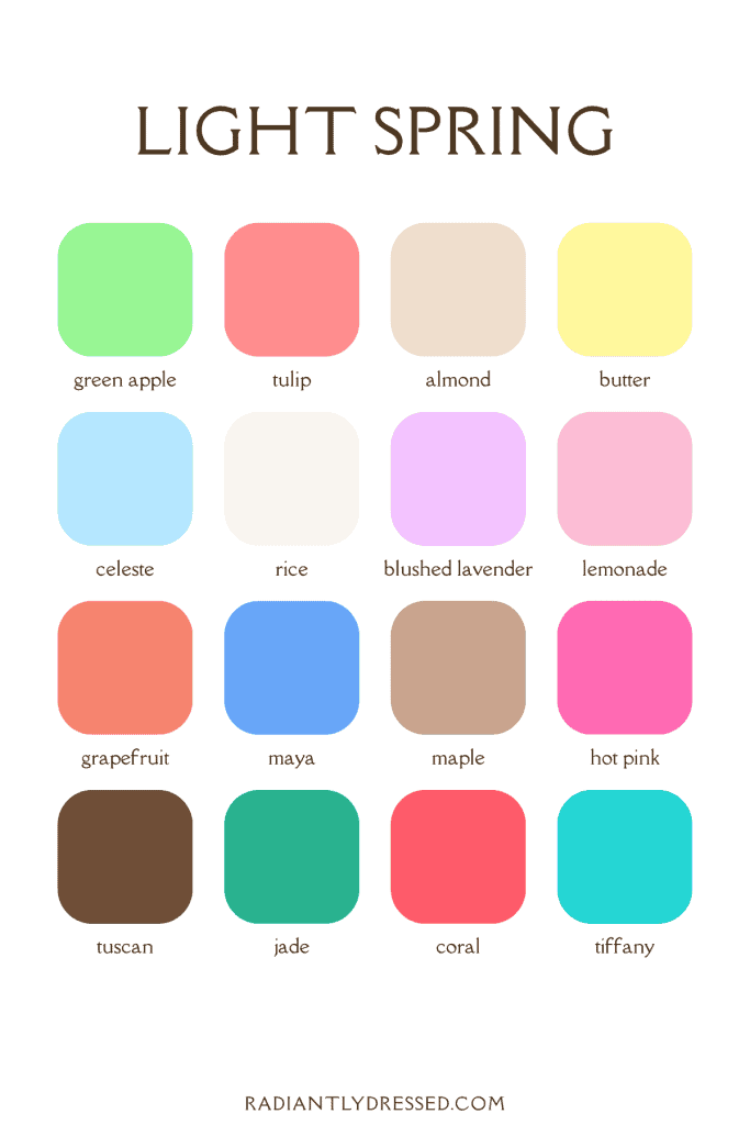 light spring colors