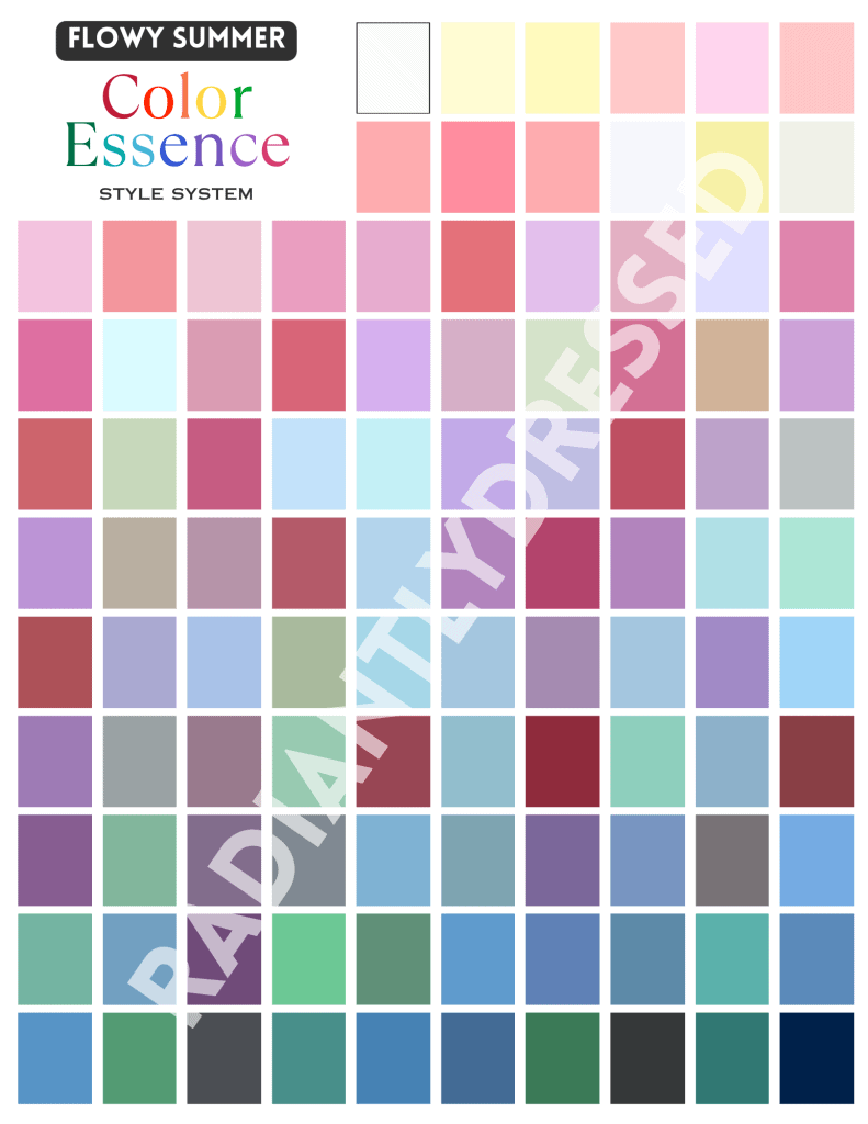 flowy summer color palette