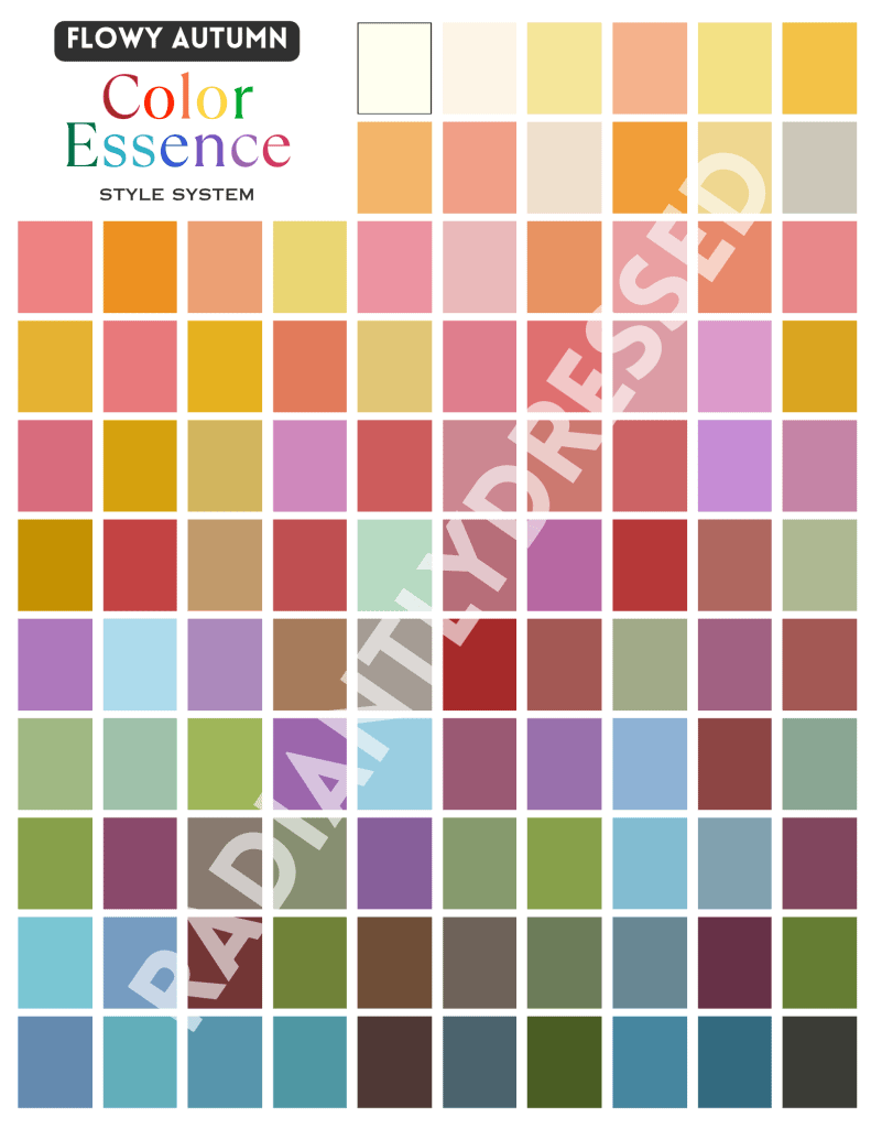 flowy autumn color palette